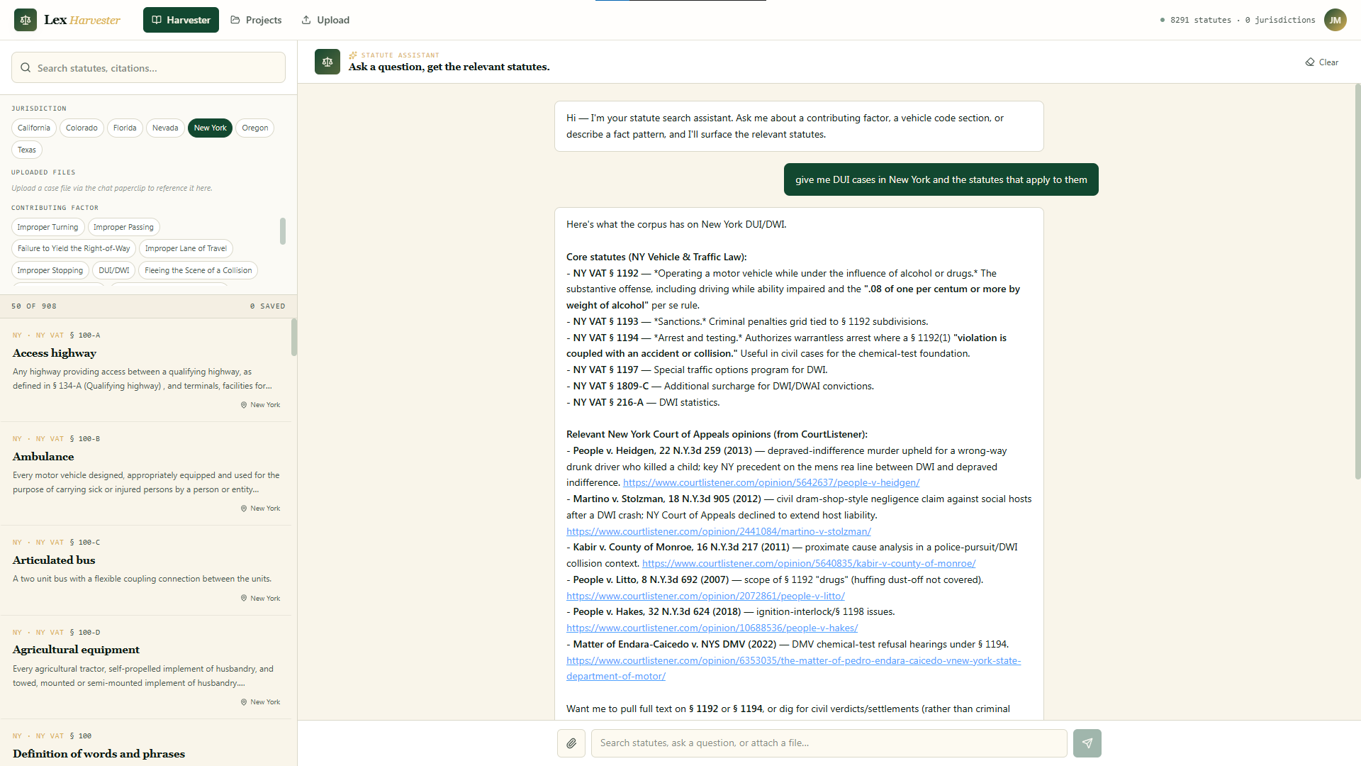 LexHarvester: AI-Powered Legal Document Analysis Tool